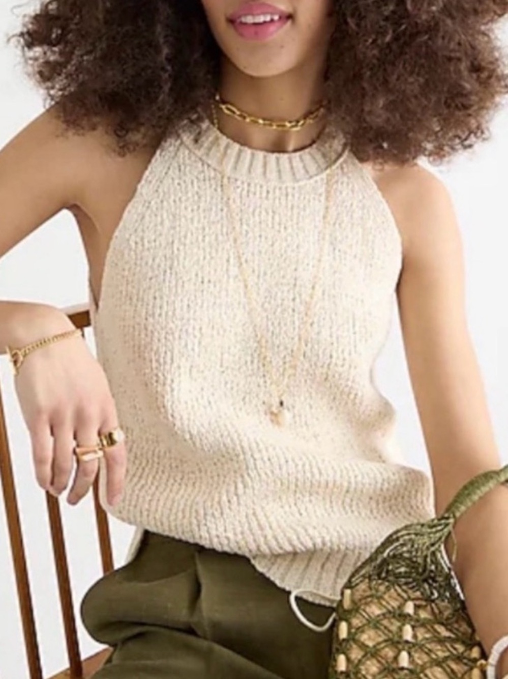 J. Crew Cream Knit Halter
Sweater Top